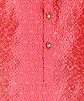 Boy's Kurta Pajama For Kids | Silk | Churindar Pyajama | Traditional Ethnic Wear (S-194) 5
