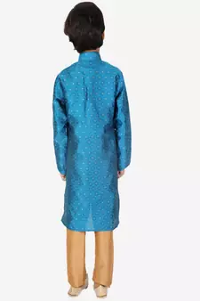 Boy's Kurta Pajama For Kids | Silk | Churindar Pyajama | Traditional Ethnic Wear (S-194)