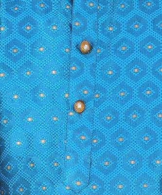 Boy's Kurta Pajama For Kids | Silk | Churindar Pyajama | Traditional Ethnic Wear (S-194) 5