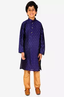 Boy's Kurta Pajama For Kids | Silk | Churindar Pyajama | Traditional Ethnic Wear (S-194)