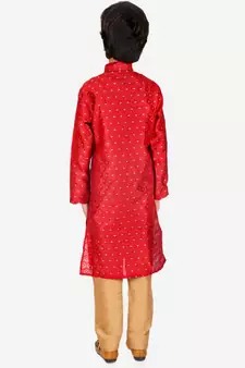 Boy's Kurta Pajama For Kids | Silk | Churindar Pyajama | Traditional Ethnic Wear (S-194)