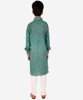 Boy's Kids Kurta Pajama Set | Solid | Cotton| Traditional Ethnic Wear | 1 To 16 Years | S-195 2