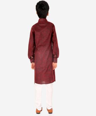 Boy's Kids Kurta Pajama Set | Solid | Cotton| Traditional Ethnic Wear | 1 To 16 Years | S-195 1