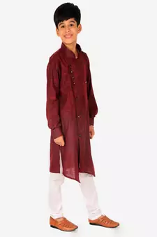 Boy's Kids Kurta Pajama Set | Solid | Cotton| Traditional Ethnic Wear | 1 To 16 Years | S-195