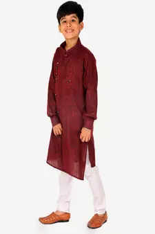 Boy's Kids Kurta Pajama Set | Solid | Cotton| Traditional Ethnic Wear | 1 To 16 Years | S-195