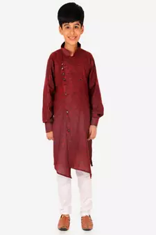 Boy's Kids Kurta Pajama Set | Solid | Cotton| Traditional Ethnic Wear | 1 To 16 Years | S-195