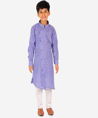 Boy's Kids Kurta Pajama Set | Solid | Cotton| Traditional Ethnic Wear | 1 To 16 Years | S-195 1