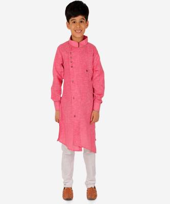 Boy's Kids Kurta Pajama Set | Solid | Cotton| Traditional Ethnic Wear | 1 To 16 Years | S-195 1