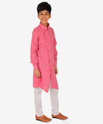 Boy's Kids Kurta Pajama Set | Solid | Cotton| Traditional Ethnic Wear | 1 To 16 Years | S-195 3