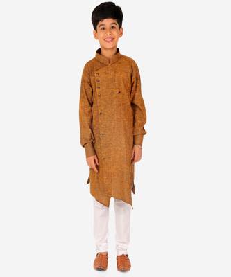 Boy's Kids Kurta Pajama Set | Solid | Cotton| Traditional Ethnic Wear | 1 To 16 Years | S-195 1