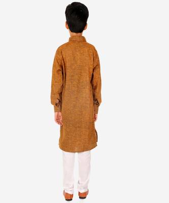 Boy's Kids Kurta Pajama Set | Solid | Cotton| Traditional Ethnic Wear | 1 To 16 Years | S-195 2