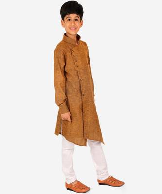 Boy's Kids Kurta Pajama Set | Solid | Cotton| Traditional Ethnic Wear | 1 To 16 Years | S-195 3