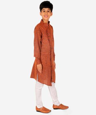 Boy's Kids Kurta Pajama Set | Solid | Cotton| Traditional Ethnic Wear | 1 To 16 Years | S-195 4