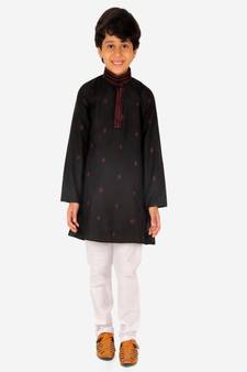 Boy's Kids Kurta Pajama Set | Dotted  | Cotton| Traditional Ethnic Wear | 1 To 16 Years | S-196
