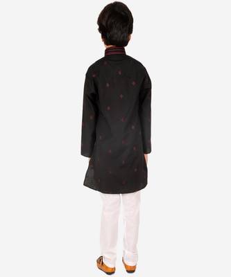 Boy's Kids Kurta Pajama Set | Dotted  | Cotton| Traditional Ethnic Wear | 1 To 16 Years | S-196 2