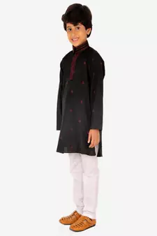 Boy's Kids Kurta Pajama Set | Dotted  | Cotton| Traditional Ethnic Wear | 1 To 16 Years | S-196