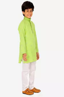 Boy's Kids Kurta Pajama Set | Dotted  | Cotton| Traditional Ethnic Wear | 1 To 16 Years | S-196