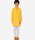 Boy's Kids Kurta Pajama Set | Dotted  | Cotton| Traditional Ethnic Wear | 1 To 16 Years | S-196