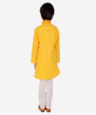 Boy's Kids Kurta Pajama Set | Dotted  | Cotton| Traditional Ethnic Wear | 1 To 16 Years | S-196 2