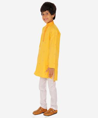 Boy's Kids Kurta Pajama Set | Dotted  | Cotton| Traditional Ethnic Wear | 1 To 16 Years | S-196 3
