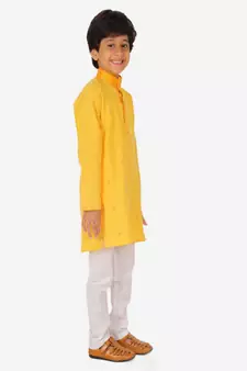 Boy's Kids Kurta Pajama Set | Dotted  | Cotton| Traditional Ethnic Wear | 1 To 16 Years | S-196