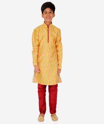 Silk Kurta Pajama For Kids Boys Ethnic Wear | 1 To 16 Years | S-199 1