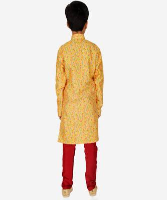 Silk Kurta Pajama For Kids Boys Ethnic Wear | 1 To 16 Years | S-199 2