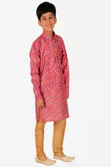 Silk Kurta Pajama For Kids Boys Ethnic Wear | 1 To 16 Years | S-199