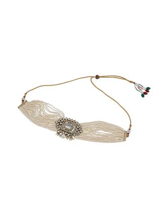 Rabihaat White Kundan Pendant Choker Set 4