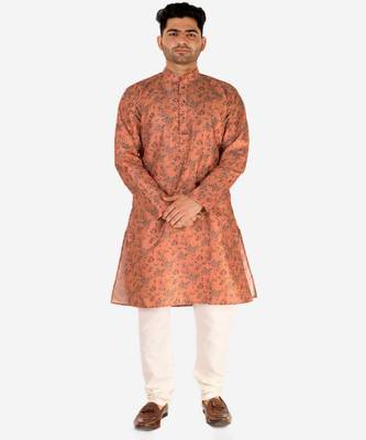 Developer Men's Silk Kurta Pajama | Mandarin Collar | Asymmetrical Style (A-107) 1