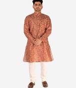 Developer Men's Silk Kurta Pajama | Mandarin Collar | Asymmetrical Style (A-107)