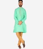 Men's Silk Kurta Pajama | Mandarin Collar | A-line (A-109)