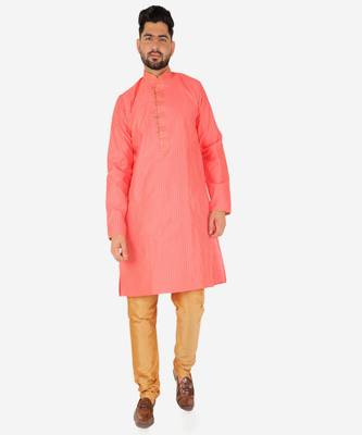 Men's Silk Kurta Pajama | Mandarin Collar | A-line (A-109) 1