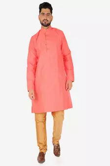 Men's Silk Kurta Pajama | Mandarin Collar | A-line (A-109)