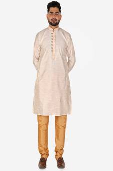 Men's Silk Kurta Pajama | Mandarin Collar | A-line (A-109)