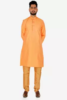 Men's Silk Kurta Pajama | Mandarin Collar | A-line (A-109)