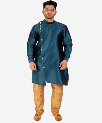 Men's Silk Kurta Pajama Set Wedding & Festive Indian Ethnic Wear (A-102) 1