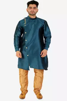 Men's Silk Kurta Pajama Set Wedding & Festive Indian Ethnic Wear (A-102)