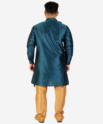 Men's Silk Kurta Pajama Set Wedding & Festive Indian Ethnic Wear (A-102) 2