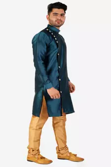 Men's Silk Kurta Pajama Set Wedding & Festive Indian Ethnic Wear (A-102)