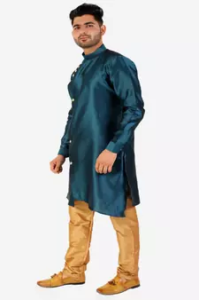 Men's Silk Kurta Pajama Set Wedding & Festive Indian Ethnic Wear (A-102)