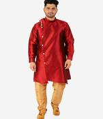 Men's Silk Kurta Pajama Set Wedding & Festive Indian Ethnic Wear (A-102)