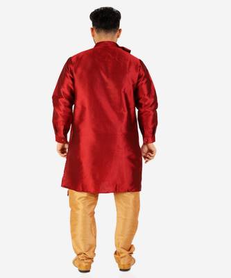 Men's Silk Kurta Pajama Set Wedding & Festive Indian Ethnic Wear (A-102) 2
