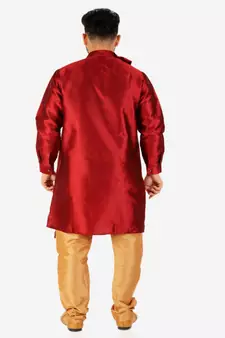Men's Silk Kurta Pajama Set Wedding & Festive Indian Ethnic Wear (A-102)