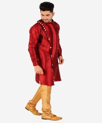 Men's Silk Kurta Pajama Set Wedding & Festive Indian Ethnic Wear (A-102) 4