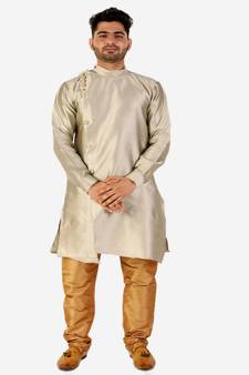 Men's Silk Kurta Pajama Set Wedding & Festive Indian Ethnic Wear (A-102)
