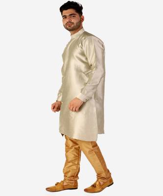 Men's Silk Kurta Pajama Set Wedding & Festive Indian Ethnic Wear (A-102) 3