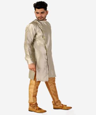 Men's Silk Kurta Pajama Set Wedding & Festive Indian Ethnic Wear (A-102) 4