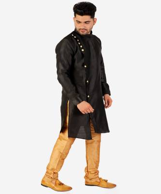 Men's Silk Kurta Pajama Set Wedding & Festive Indian Ethnic Wear (A-102) 3