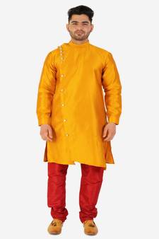 Men's Silk Kurta Pajama Set Wedding & Festive Indian Ethnic Wear (A-102)